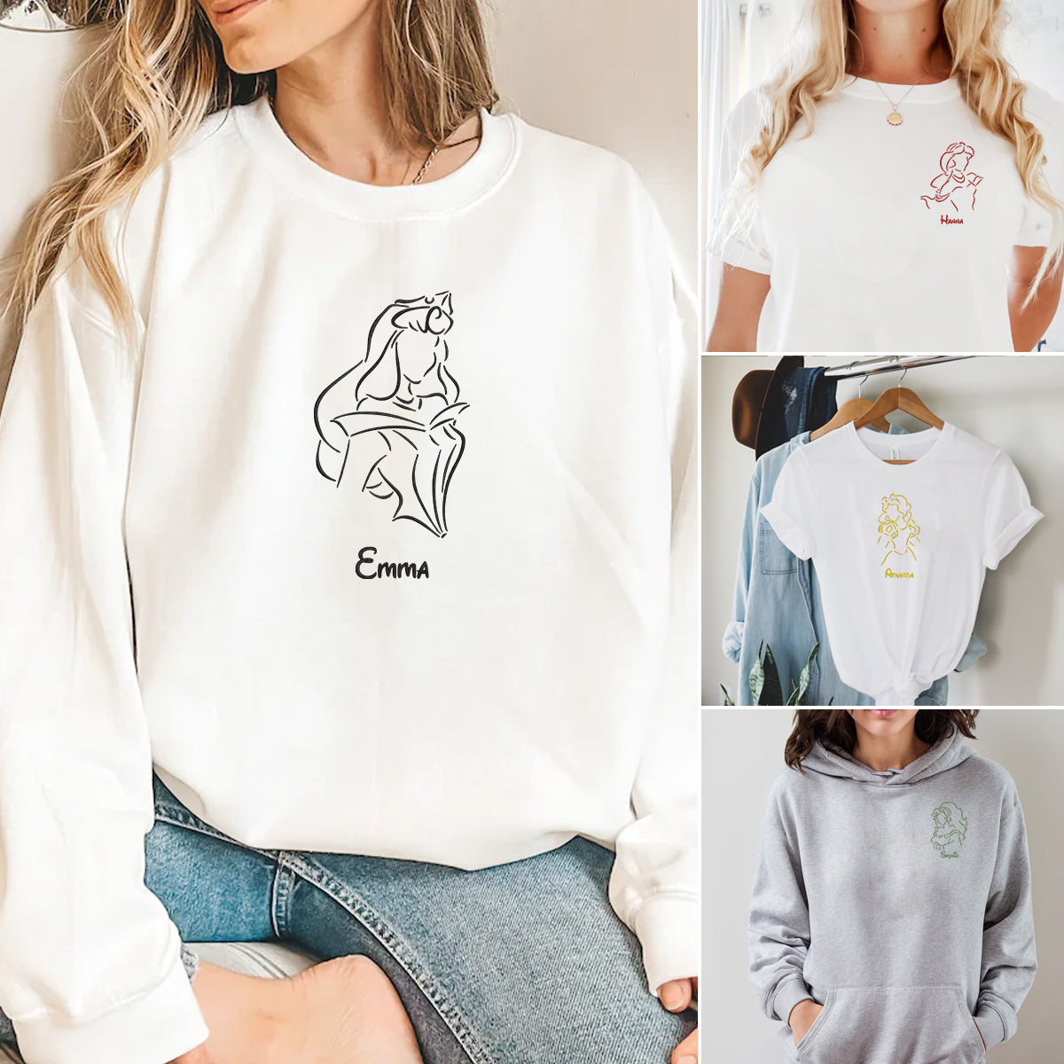 Princess Embroidery - Personalized Embroidered Apparel - Gift For Family PrincessEmbroidery-1.jpg?v=1743397400