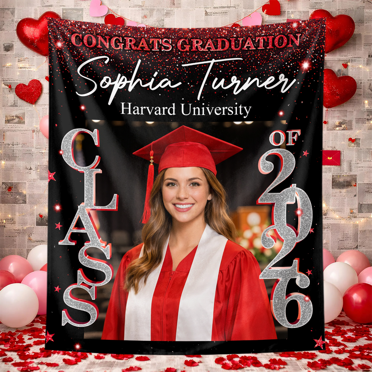 Class Of 2026 Custom Graduation Party Backdrop - Personalized Graduation Decor