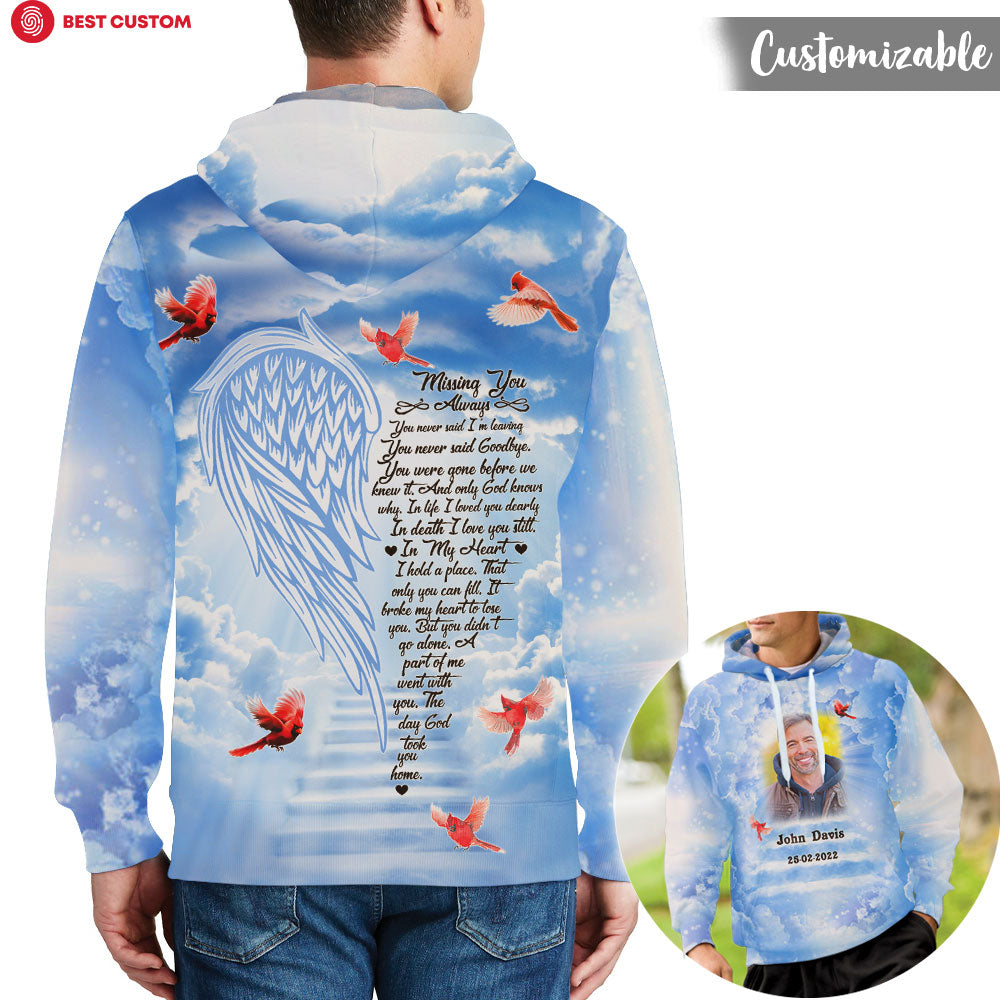 Missing You Always, Cardinal - Personalized Photo 3D All Over Print Shirt - Memorial banner-hoodie-fb1.jpg