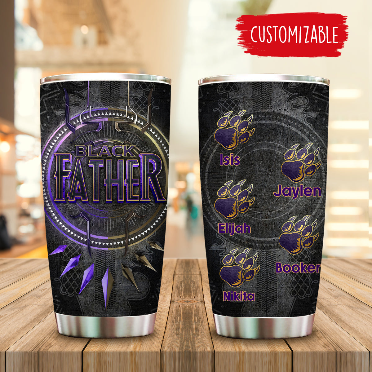 Panther Black Father Personalized Tumbler Gift For Father banner-pantherblackfather-tumbler-fb.jpg