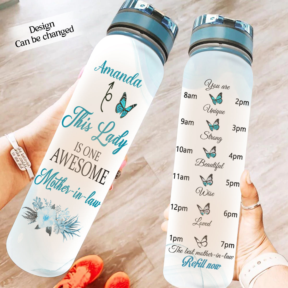 Blue Butterfly Awesome Mother-in-law, Mother's Day Gifts For Mother In Law - Personalized Water Tracker Bottle - Gift for Mother-in-law bannerWTB-bluebutterfly-fb.jpg