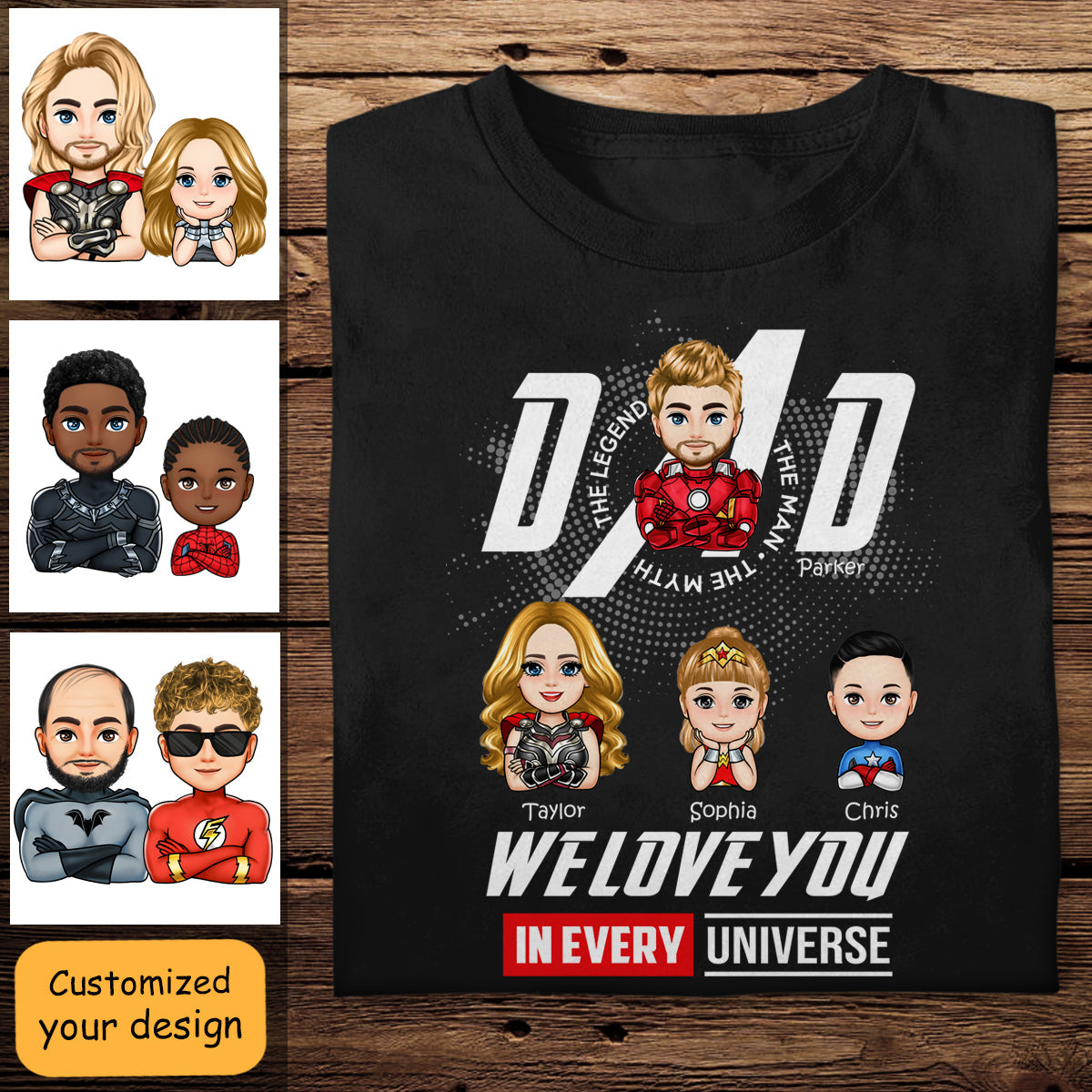 Dad I Love You In Every Universe - Personalized Apparel - Gift For Father, Dad, Father's Day banner_1a9abe80-e7f3-4002-b505-eca6b47578ee.jpg
