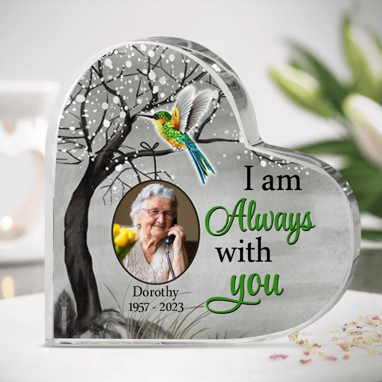 Hummingbird I Am Always With You Upload Photo Heart Shaped Acrylic Plaque - Memorial banner_afe46974-b439-499c-b0e1-f123eff5733f.jpg