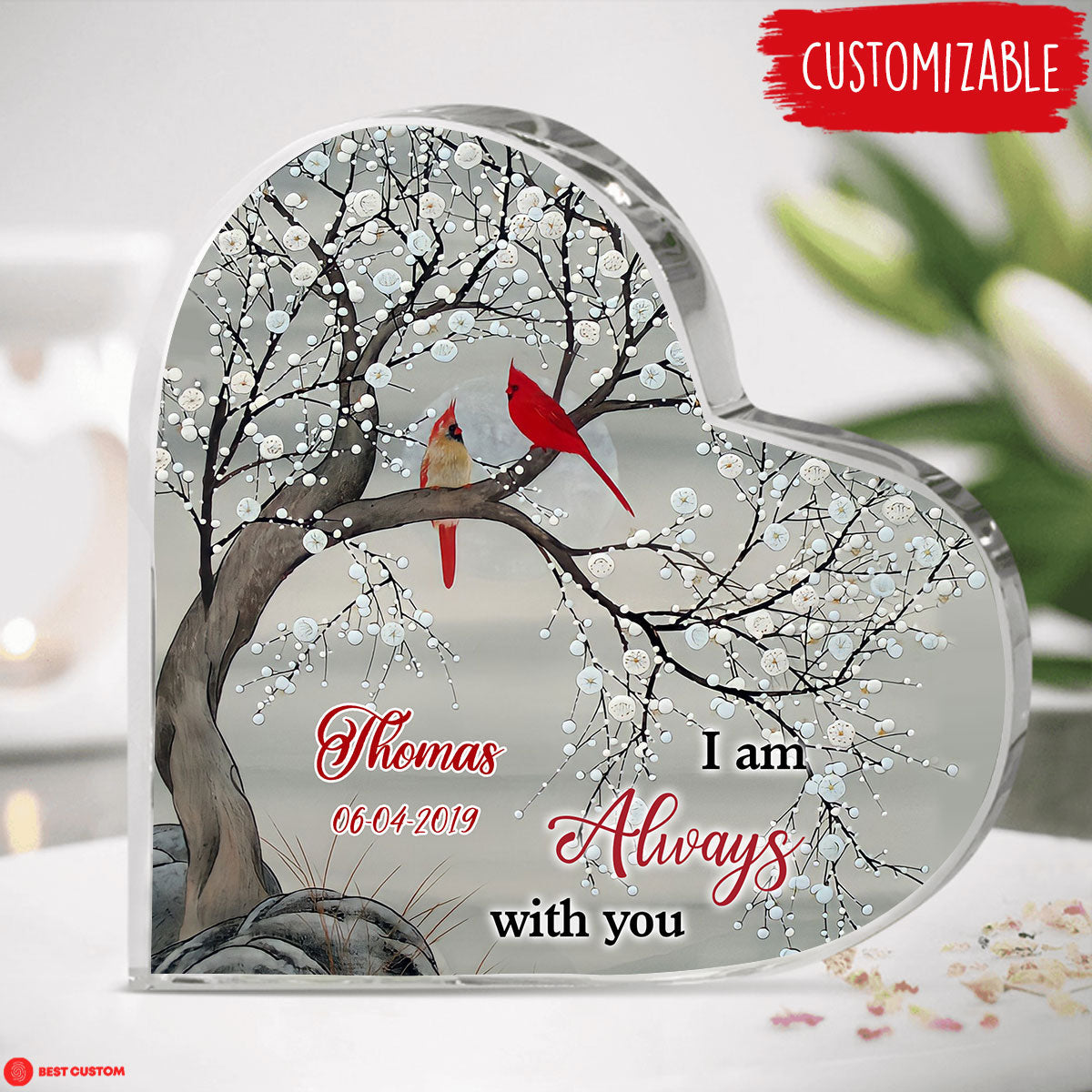 I Am Always With You, Cardinal Personalized Heart Shaped Acrylic Plaque Memorial bannerfb_68b5f804-9d23-4fd5-988b-a6c66537194e.jpg