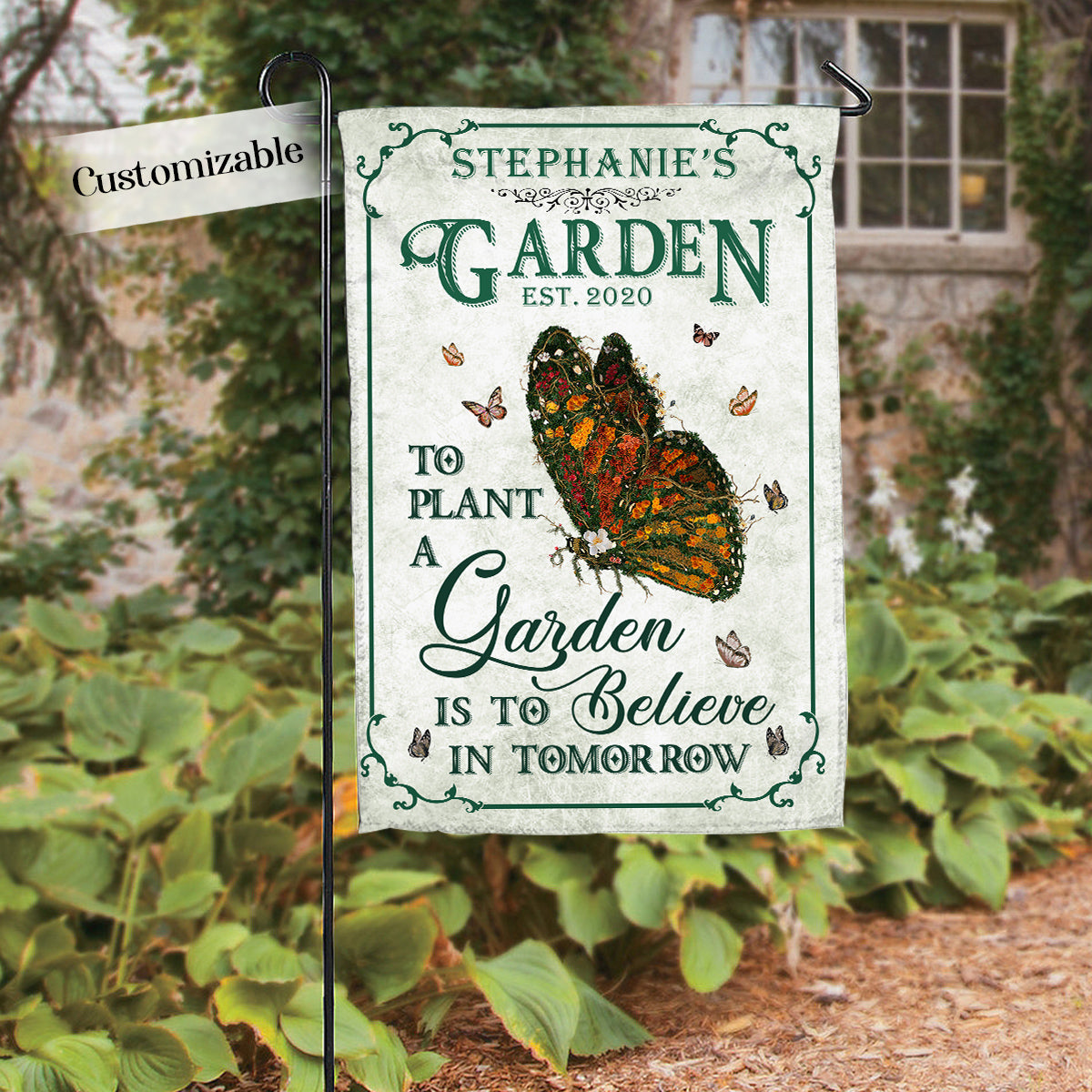 Garden Floral Art And Into The Garden I Go - Personalized Flag - Gardening bannergardenflag_5c125b5a-f506-4041-bf68-b578b2321785.jpg
