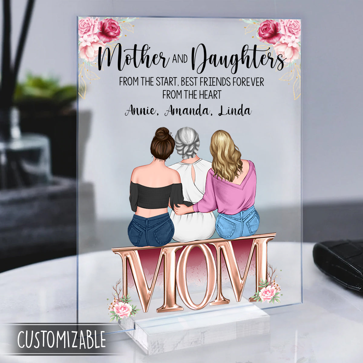 Mother & Daughters Best Friends Forever Personalized Acrylic Plaque Gift For Mom bannerhcnAcrylicPlaque-motheranddaughters-fb.jpg