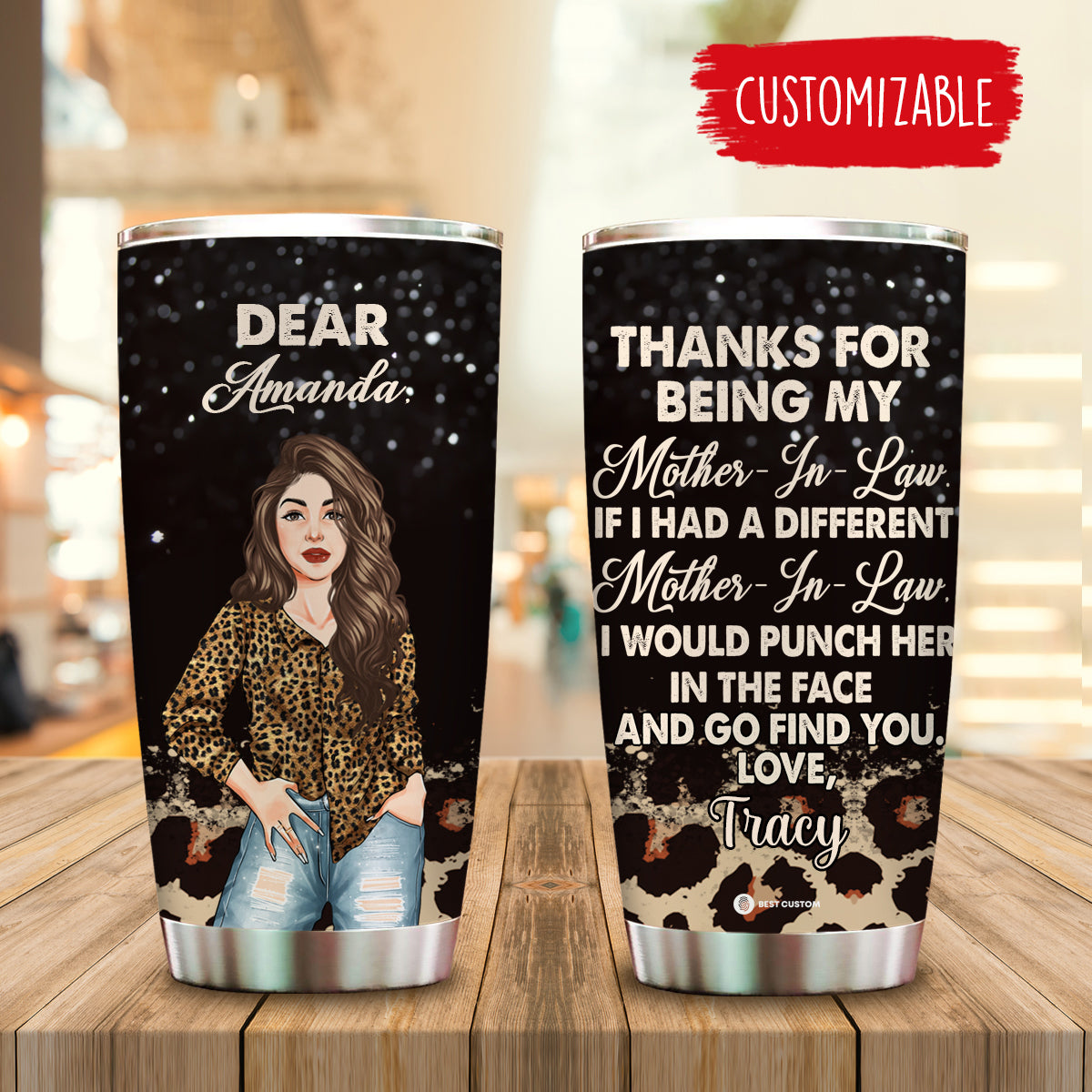 Thanks For Being My Mother-In-Law Leopard - Personalized Tumbler - Gift for Mother-in-law bannertumbler_thanksforbeingmymother-fb.jpg