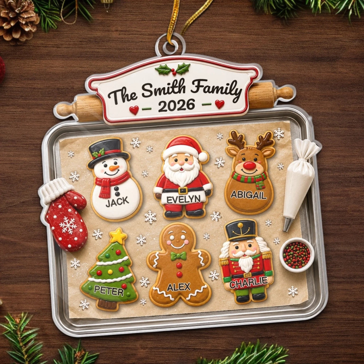 Sweetest Family In The World - Personalized Acrylic Ornament - Christmas Gift For Family c82b49df-1ea9-4c7b-b2e4-0b99d69bc143-banner-5.jpeg