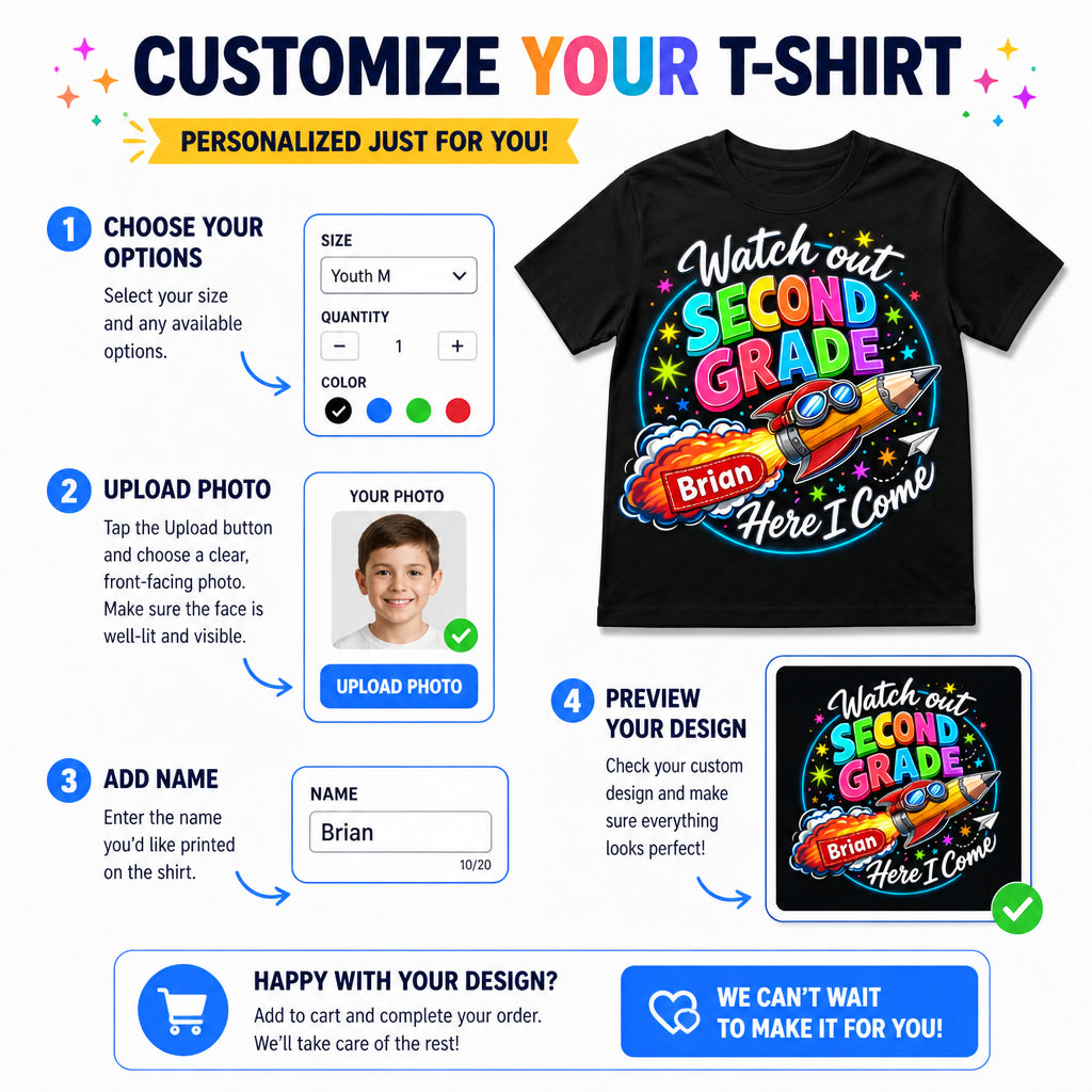 Watch Out Second Grade – Here I Come Kids Name Tee - Personalized T-Shirt - All over printed d8531d26-0090-46de-ae0a-54bae80b6323.jpg