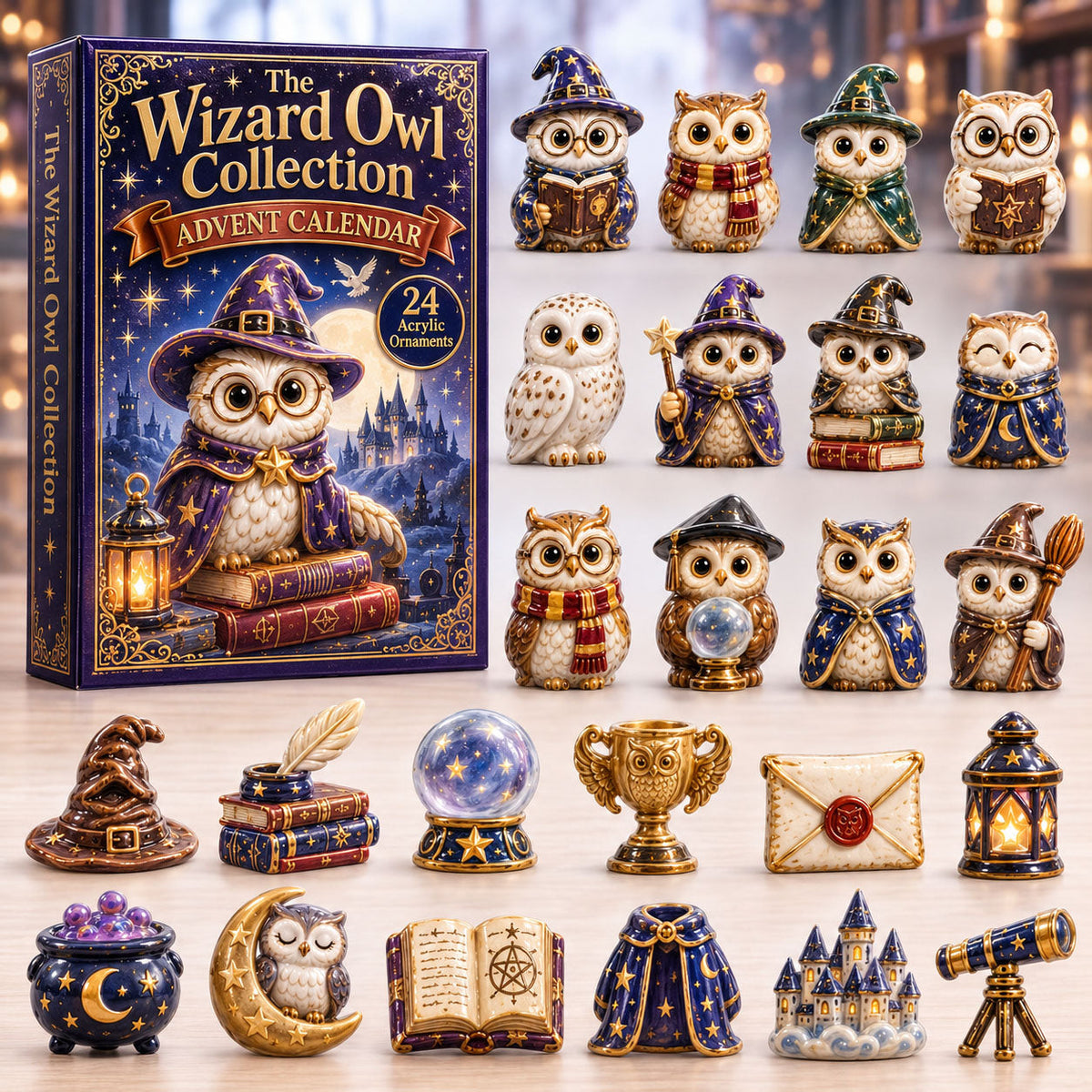 Wizard Owl Collection Advent Calendar 2026 - 24-Day Festive Countdown, Acrylic Charms Blind Box - Gift For Owl Lovers ed39fefc-de34-43d6-8473-4970d8a1bd42-wizard-owl.jpg