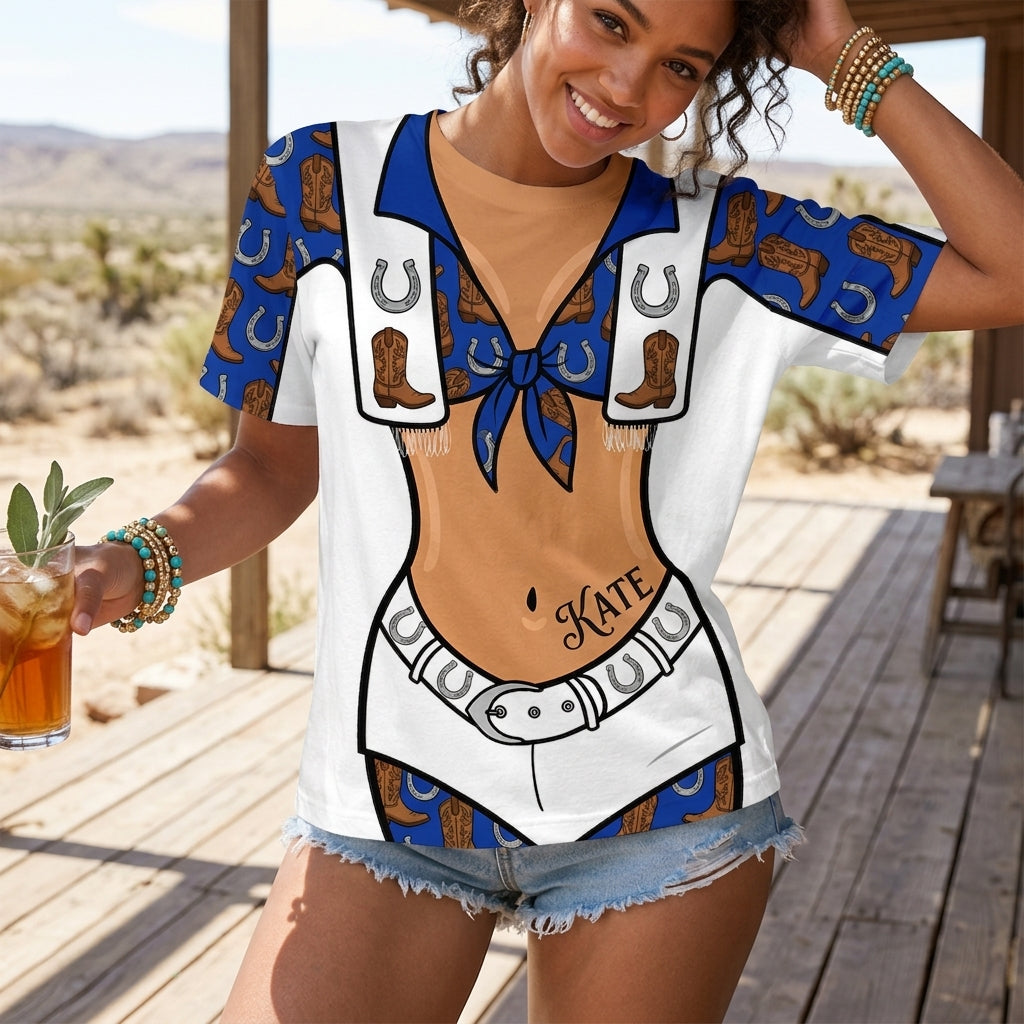 Personalized Cowgirl Body Illusion T-Shirt for Women – Custom Name Western Rodeo Outfit hero-6a70684d13828f2590570095.jpg