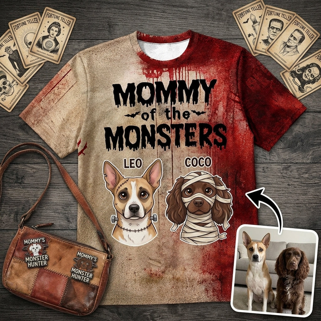 MOMMY of the MONSTERS – Personalized Photo T-Shirt - All over printed – Halloween Gift hero-6a71718c7b6adc6f6375d033.jpg