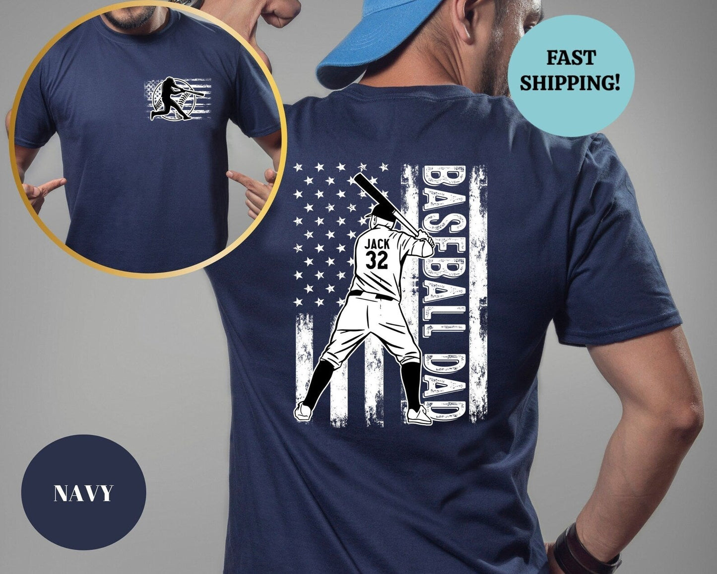 Personalized Baseball Dad Shirt, Baseball Gifts for Men, Gift for Dad, Personalized Dad Shirt, Fathers Day Gift, Fathers Day Shirt, Baseball il_1588xN.4964371892_nzta.jpg