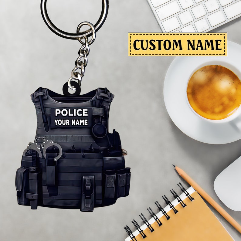 Personalized Police Bulletproof Vest Keychain Gift For Police, Police Uniform Ornament Keychain il_794xN.5211154459_dbn5.jpg