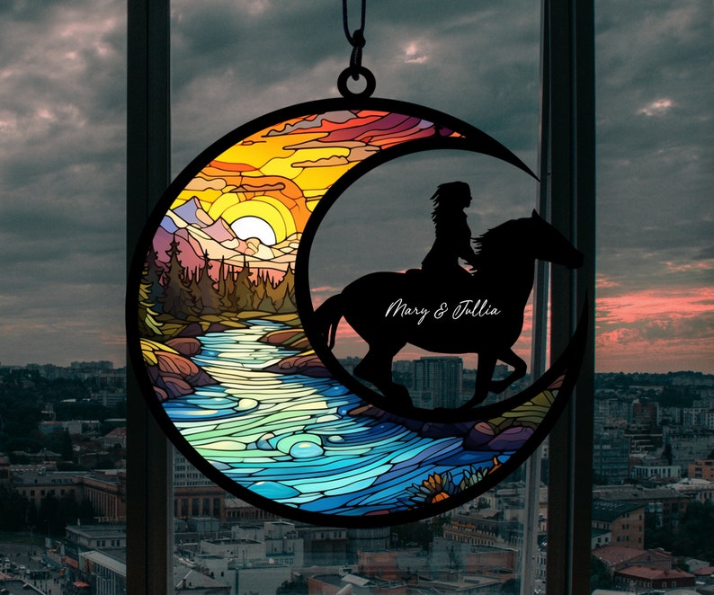 Horse Acrylic Suncatcher, Horse Memorial Suncatcher Ornament, Personalized Horse Loss Gift, Custom Horse Name Sign, Horse Memorial Gift il_794xN.5832366450_kcg2.jpg
