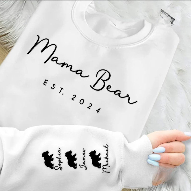 Custom Embroidered Mama Bear Est Sweatshirt with Kid Names, Funny Mother Day Gift for Mom, Personalized Name on Sleeve New Mom Gift il_794xN.5875579177_7bdc_1.jpg