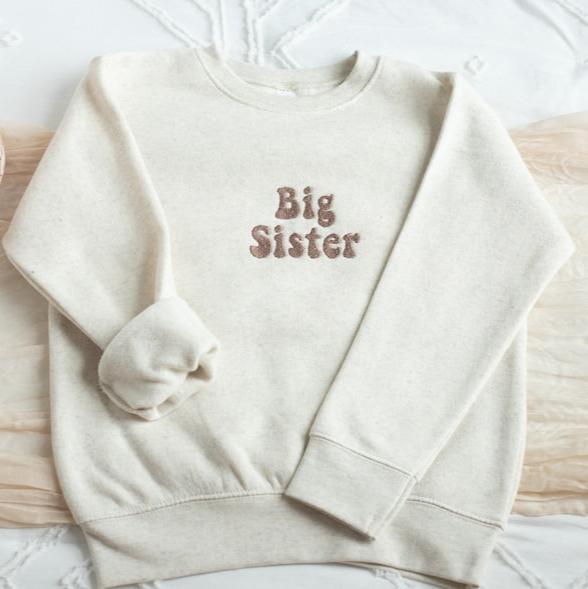 Embroidered Big Sister Sweatshirt, Toddler Sweatshirt, Fleece Toddler Crewneck, Custom Toddler Sweatshirt, Natural Sweatshirt il_794xN.5889356731_8k6d.jpg