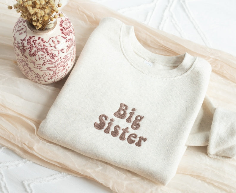 Embroidered Big Sister Sweatshirt, Toddler Sweatshirt, Fleece Toddler Crewneck, Custom Toddler Sweatshirt, Natural Sweatshirt il_794xN.5889356763_h13j.jpg
