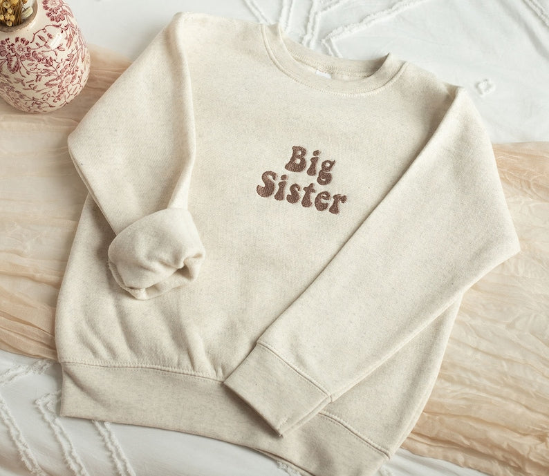 Embroidered Big Sister Sweatshirt, Toddler Sweatshirt, Fleece Toddler Crewneck, Custom Toddler Sweatshirt, Natural Sweatshirt il_794xN.5889359317_8eub.jpg