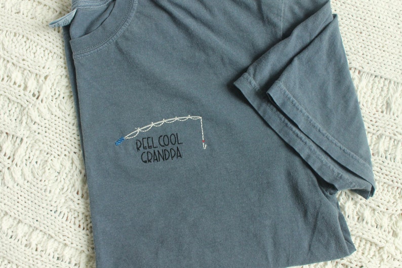 Custom Embroidered Grandpa Fishing Shirt , Personalized Shirt for Grandpa, Papa Fishing Gift, Fishing Father's Day Shirt il_794xN.5934262918_70aj.jpg?v=1742187691