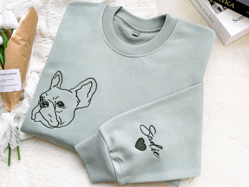 Custom Embroidered Pet Sweatshirts with Pet Photo and Name,Custom Embroidered Dog Hoodie,Embroidered Pet Portrait,Gift for Dog Dad/Mom il_794xN.6058484804_ex8w.jpg