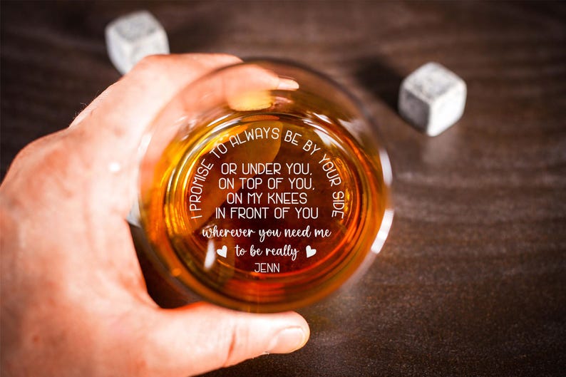 I Promise To Always Be By Your Side Personalized Engraved Whiskey Glass Handwriting Whiskey Glass, Anniversary Gift, Engraved whiskey glass il_794xN.6173468240_rdr8.jpg