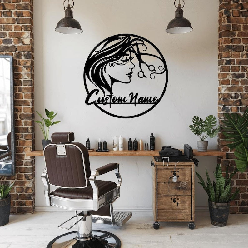 Custom Hair Stylist Metal Sign: Salon Decor, Hairdresser Gift il_794xN.6285323949_gvdl.jpg