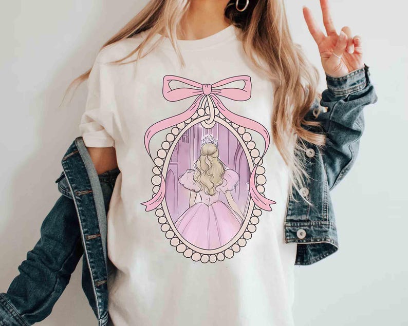 Coquette Bow Wicked Movie Inspired Pink & Green Couple Shirt, Changed For Good Shirt, Wizard Of Oz Shirt, Wicked Birthday Girl Gifts Tee