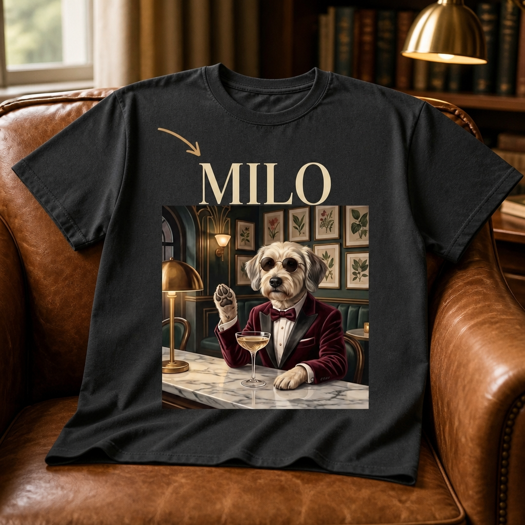 Milo – Personalized Photo T-shirt – Dog Lover Gift mockup-product-6a7e88cffb5b77f341a3ee75.png