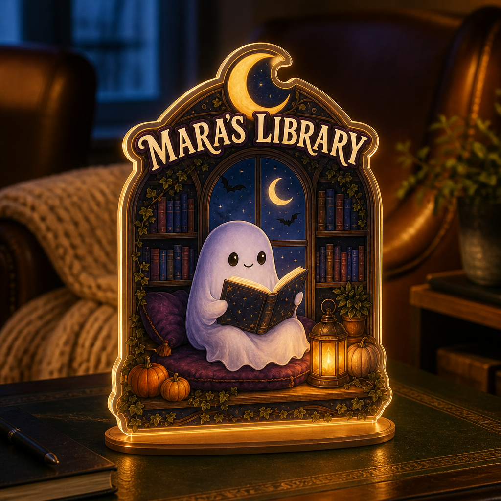 Library Style – Personalized Custom Shape Acrylic Light Box – Halloween Gift For Book Lover, Reader mockup-product-6a8292026360ea027e4eae2d.png