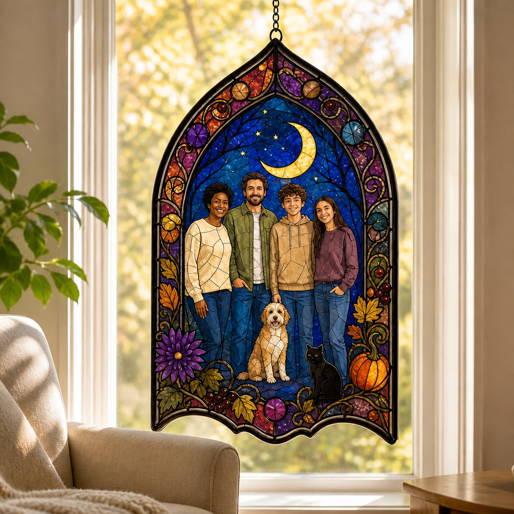Personalized Family Photo Window Hanging – Custom Halloween Suncatcher Gift mockup-product-6a8527f17686bc2b138b24f2.png
