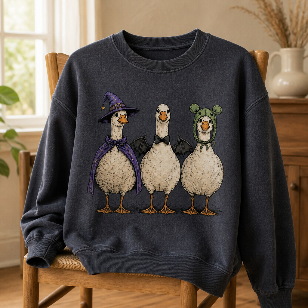 Funny Halloween Goose Sweatshirt – Spooky Costume Geese Graphic Sweater, Cute Halloween Gift for Goose Lovers mockup-product-6a887babff3dfec4efc7763a.png