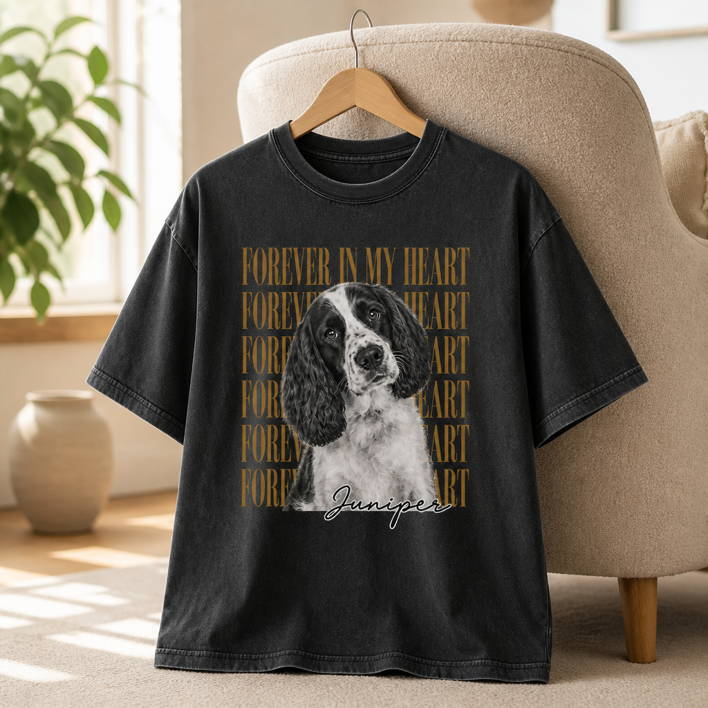 Forever in My Heart – Personalized Photo T-shirt – Memorial Gift mockup-product-6a8bb5502af9c10823b11d87.png
