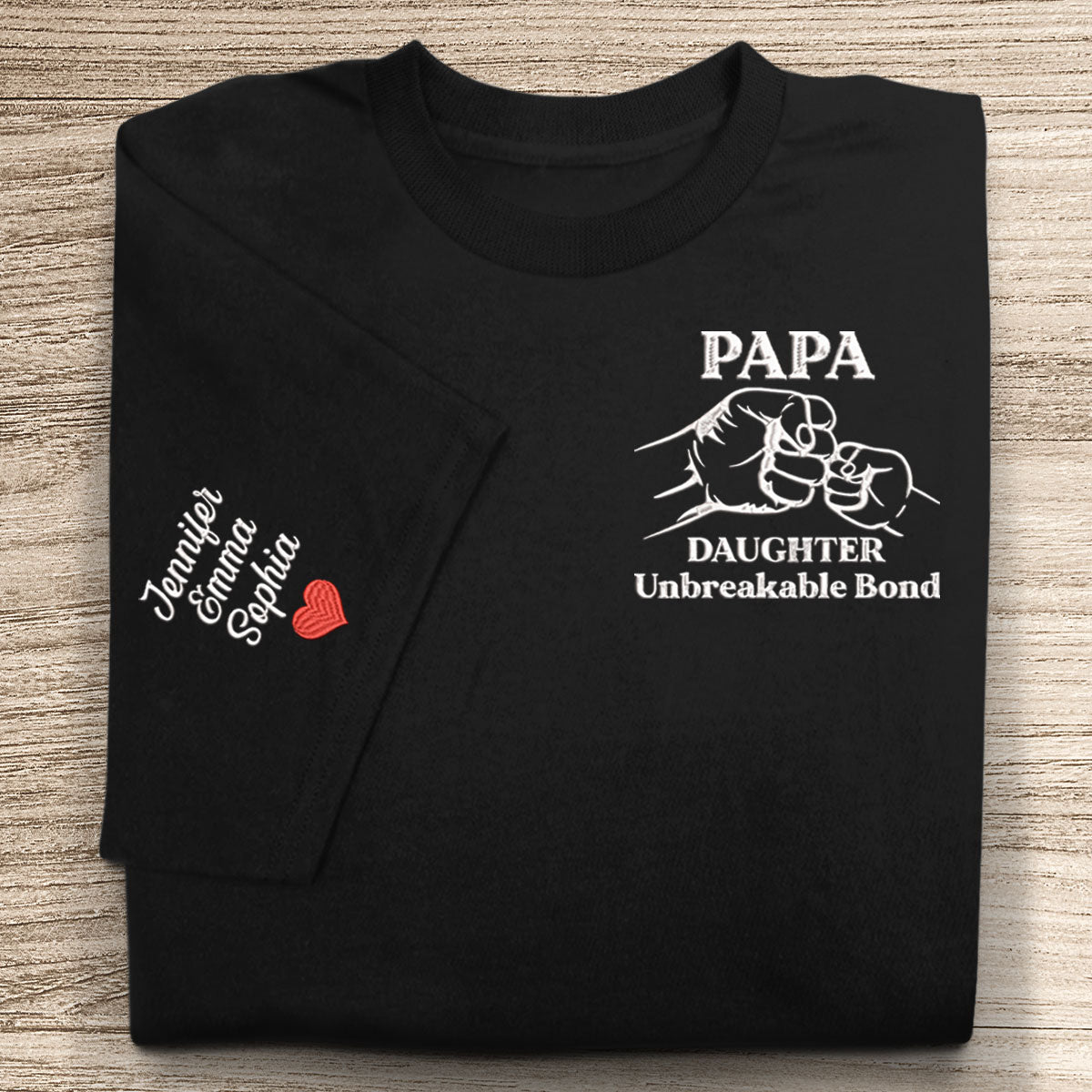 Unbreakable Bond Father And Children Name - Personalized Embroidered Apparel - Gift For Father photo_2023-05-16_16-44-37.jpg?v=1742187603