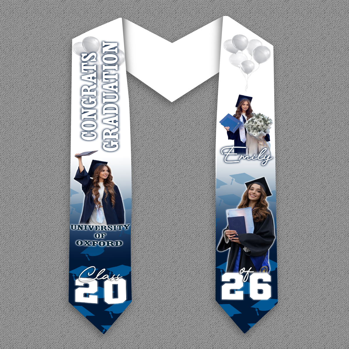 Graduation Photo Stoles - Personalized Class Of 2026
