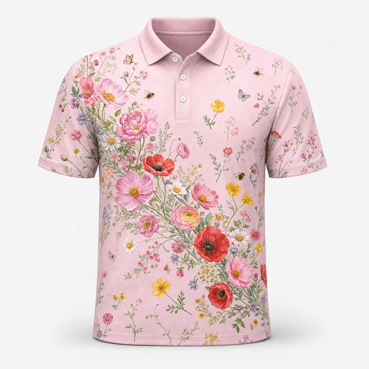 Cottagecore Wildflower Diagonal Polo - Polo shirt - All over printed 0167c134-c9fa-405d-a7c4-9016db53417f.png