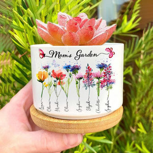 Personalized Grandma's Garden Outdoor Flower Pot With Grandkids Name and Birth Flower For Mother's Day 01_1_4.jpg