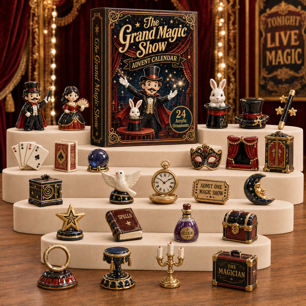 The Grand Magic Show Advent Calendar 2026 - 24-Day Festive Countdown, Acrylic Charms Blind Box - Gift For Magic Lovers 0211cae8-5de5-41f1-8715-a9c58855840a-magic-show.jpg