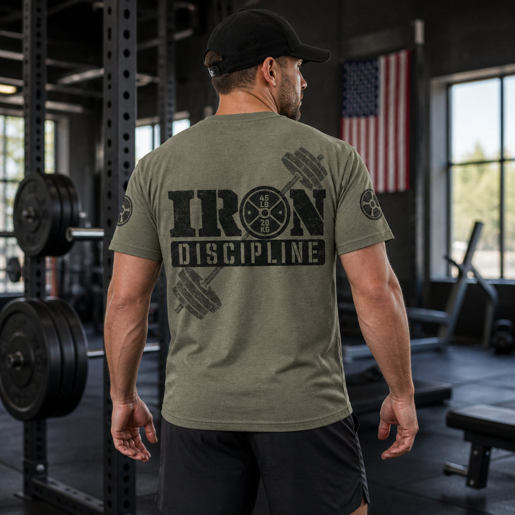 Iron Discipline Weight Plate Tee - T-Shirt - All over printed 02db0bdb-ce6f-45be-890d-dd59927dc30e.jpg