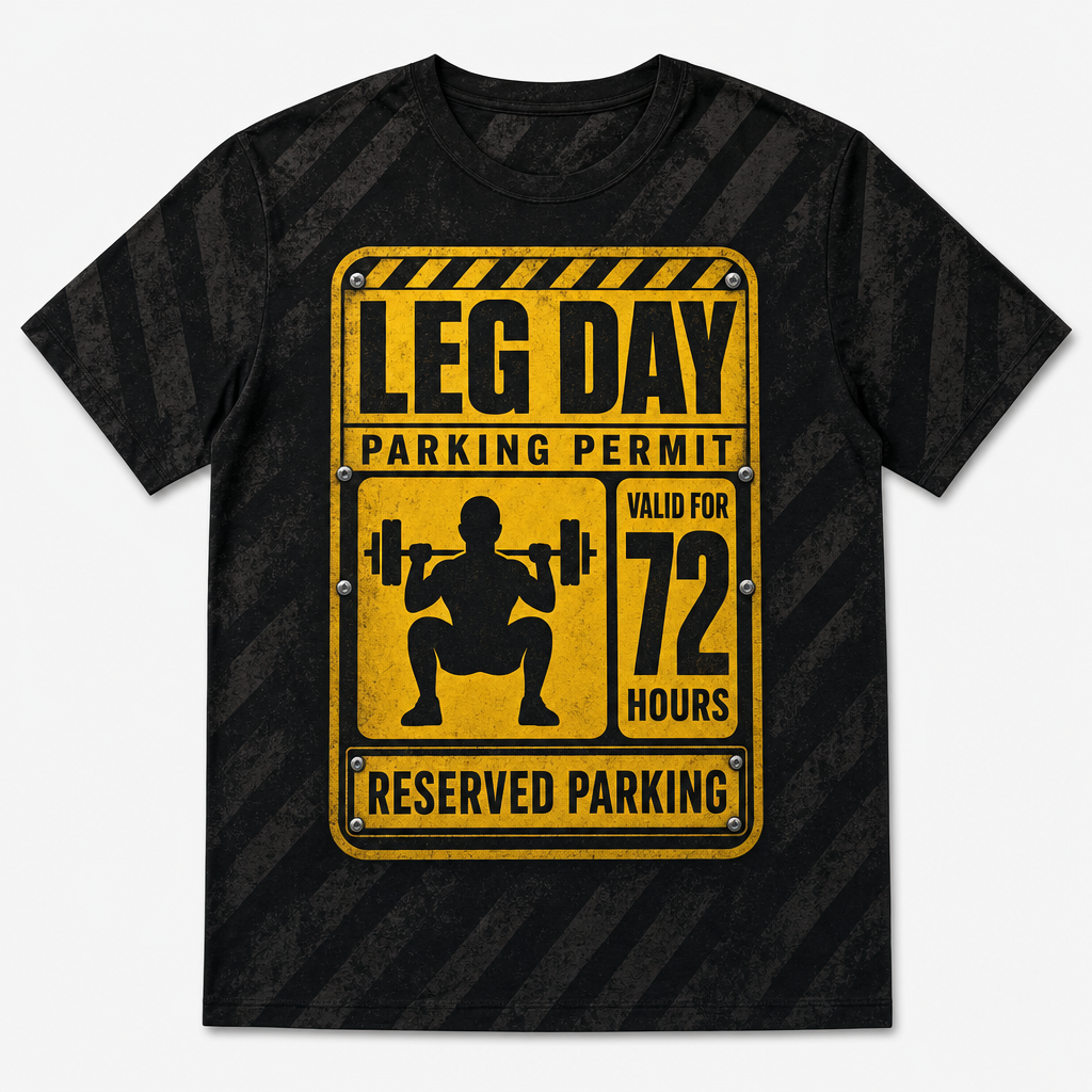 Leg Day Parking Permit – 72 Hours Tee - T-Shirt - All over printed 03883d87-481b-458d-b68a-3c184c7f71b9.png