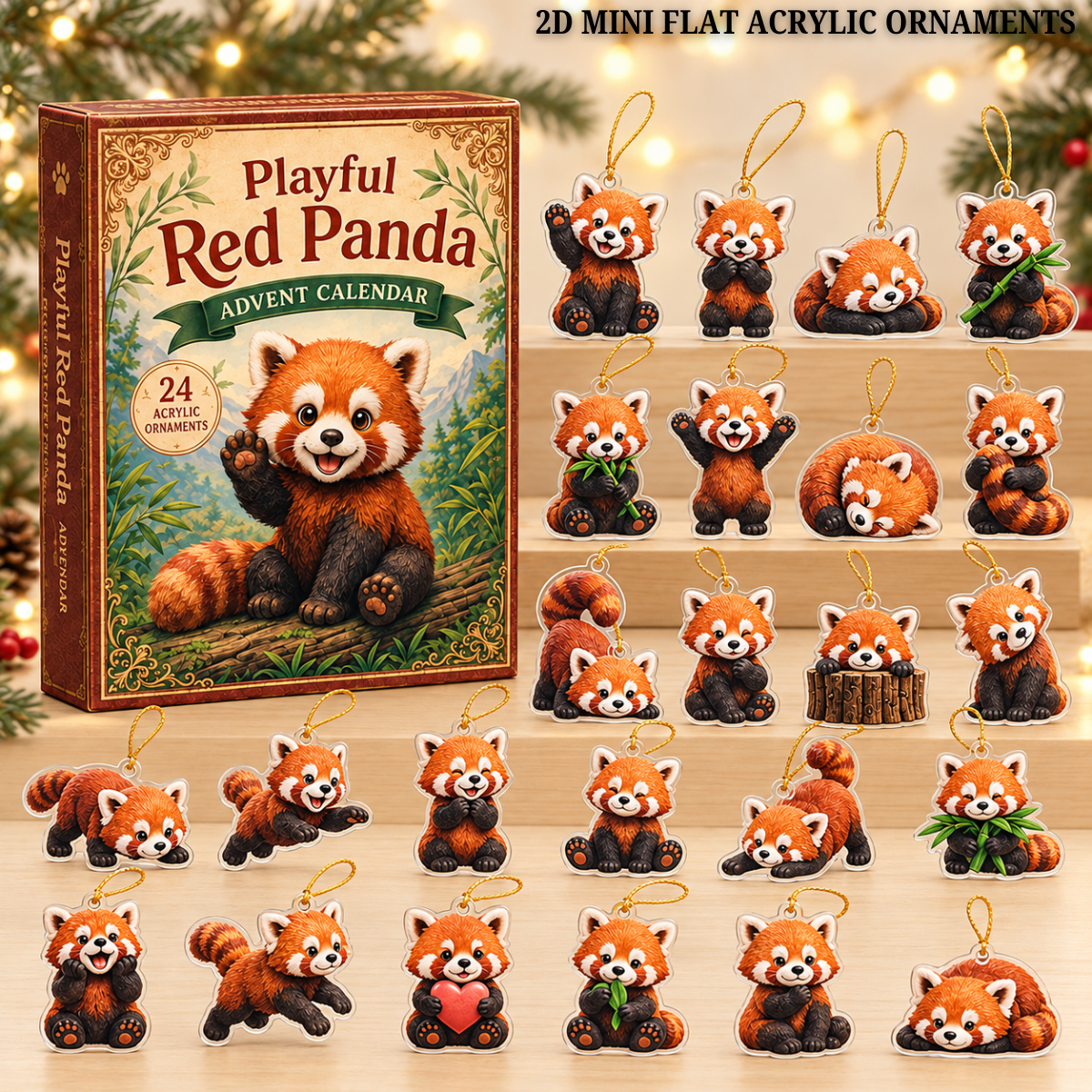 Playful Red Panda Advent Calendar 2026 - 24-Day Festive Countdown, Acrylic Charms Blind Box - Gift For Red Panda Lovers 03d8a932-7d6f-4874-830d-148514d9c635-red-panda-text-1.png