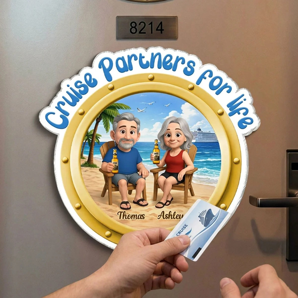 Cruise Partners For Life Porthole Cartoon Couple Sitting On The Beach - Personalized Magnet 03dc89b1-f4ab-4f4a-b48f-2f6a8d867dcb-0iNI5swK7m__pod220260401005_web-4.jpg