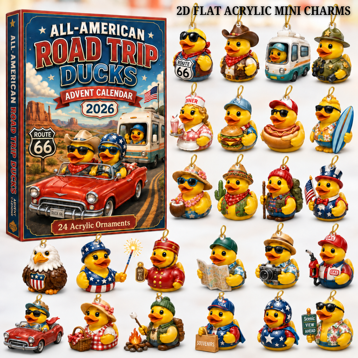 All-American Road Trip Rubber Duck Advent Calendar 2026 - 24-Day Festive Countdown, Acrylic Charms Blind Box - Gift For Family & Friends 043b28bf-4d96-4d26-9566-4d38ca9b3bca-road-trip-text.png
