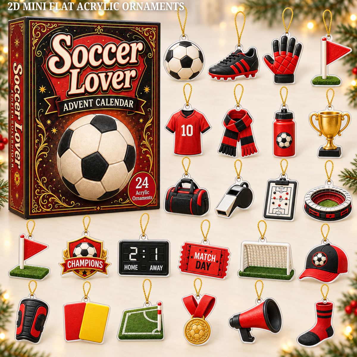 Soccer Theme Red Advent Calendar 2026 - 24-Day Festive Countdown, Acrylic Charms Blind Box - Gift For Soccer Lovers 0442bb92-5be2-4416-aff4-56814a3cbcac-red-soccer-text.png