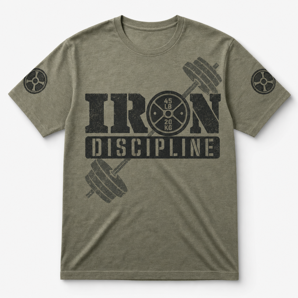 Iron Discipline Weight Plate Tee - T-Shirt - All over printed 047cf6ea-5779-4ca0-bac8-09eda5d0776d.png