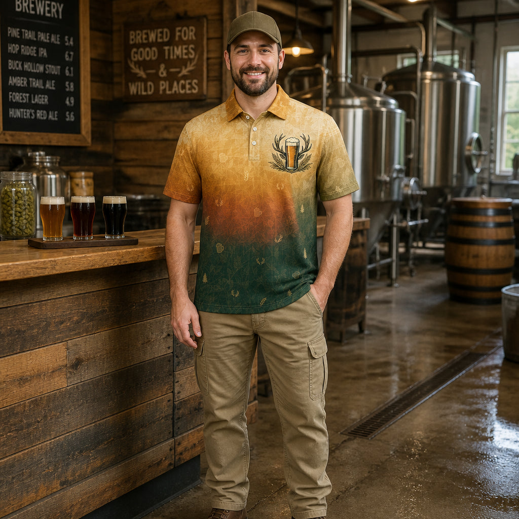 Beer & Deer Hunter All-Over Polo - Polo shirt - All over printed 05eb78a3-8c69-41e9-afc9-8655370f7905.jpg