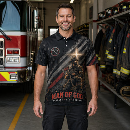 Man of God Firefighter AOP Polo - Polo shirt - All over printed 05f7ac06-2b43-45f3-b58f-01761393c4b7.jpg