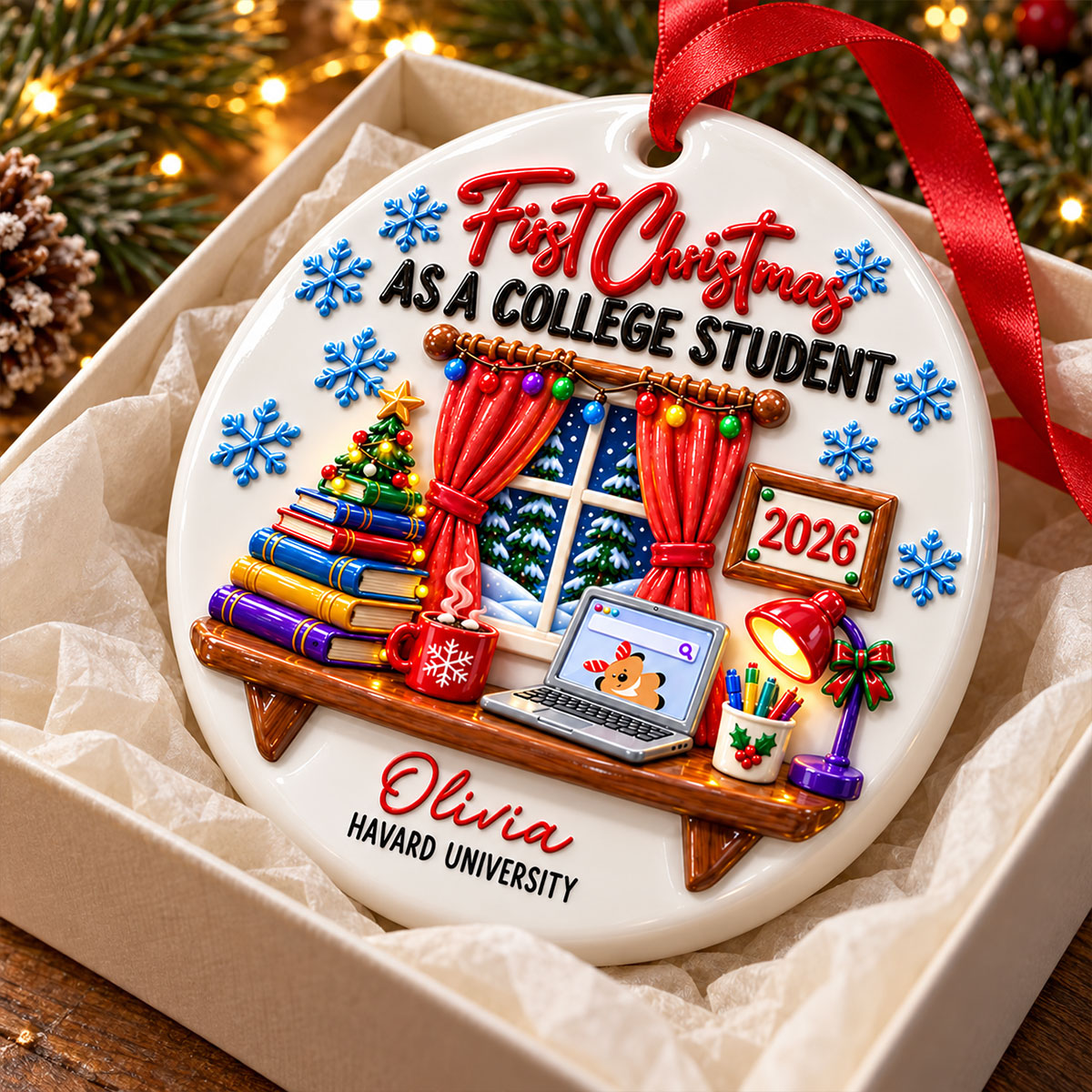 College Student With Desk Design - Personalized Christmas Ornament - Real 3D Raised Ornament 0697fb67-ec96-43e0-92e9-6c069ee5334b-1.jpg