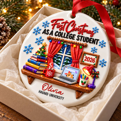 College Student With Desk Design - Personalized Christmas Ornament - Real 3D Raised Ornament 0697fb67-ec96-43e0-92e9-6c069ee5334b-1.jpg