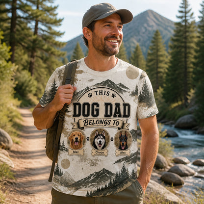 This Dog Dad Belongs To — Photo Pets Tee - Lifestyle 1